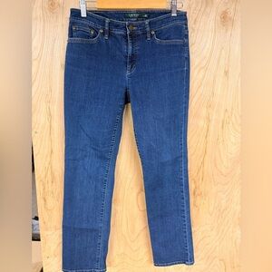 Ralph Lauren LRL Women's Size 6 Modern Straight Curvy Denim Blue Jeans